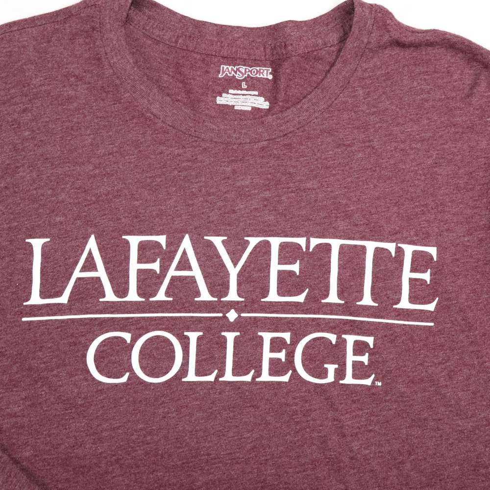Jansport Lafayette College Long Sleeve Shirt Mens Large Maroon Heather Tee